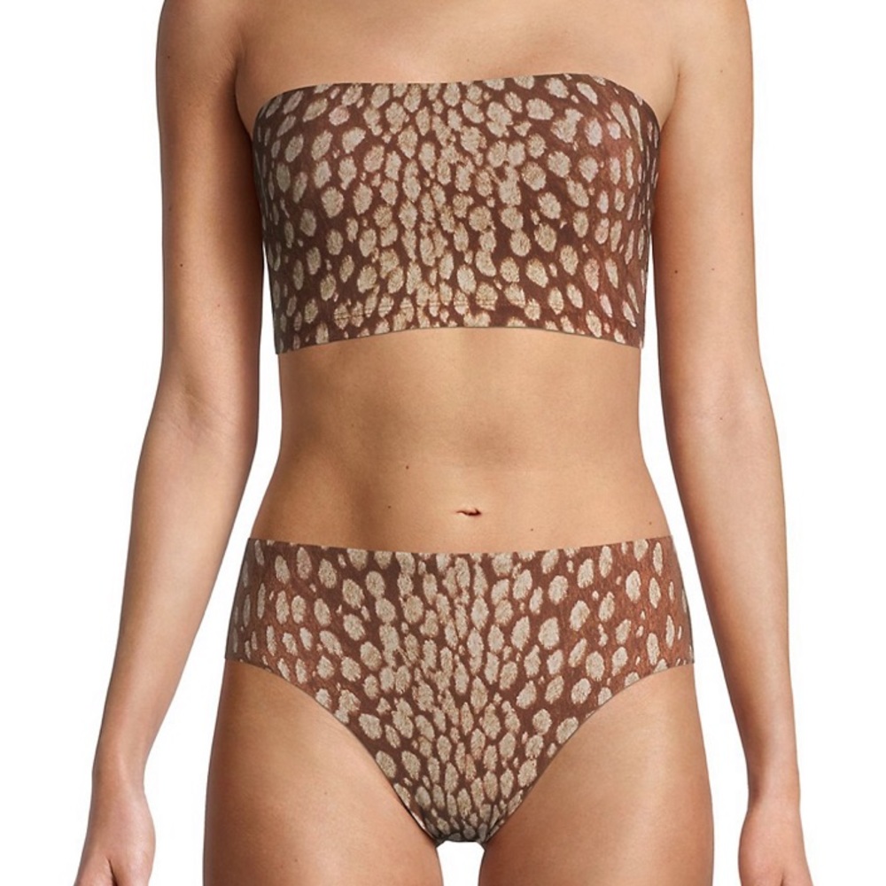 NWT animal print bandeau bikini